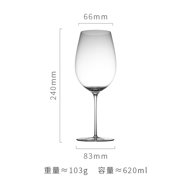 Slim Crystal Glass Wine Goblet for Hotels and Events